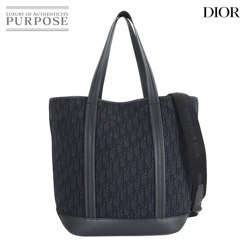 Dior Oblique Ku Voyage 2-Way Tote Shoulder Bag Canvas
