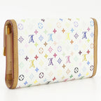 Louis Vuitton Porte Tresor International Trifold Monogram Multicolor Blanc — view 3
