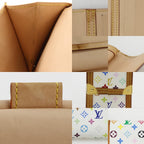 Louis Vuitton Porte Tresor International Trifold Monogram Multicolor Blanc — view 8