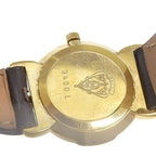 Gucci Gold Plated Leather Quartz Analog Display White Dial Watch — view 6