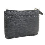 Fendi Selleria Leather Gray Coin Case — view 3