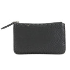 Fendi Selleria Leather Gray Coin Case