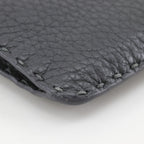 Fendi Selleria Leather Gray Coin Case — view 5