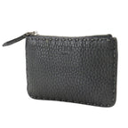 Fendi Selleria Leather Gray Coin Case — view 2