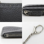 Fendi Selleria Leather Gray Coin Case — view 9