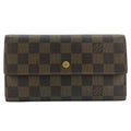 Louis Vuitton Porte Tresor International Trifold Damier Canvas Brown Wallet
