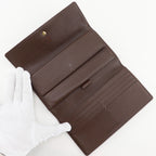 Louis Vuitton Porte Tresor International Trifold Damier Canvas Brown Wallet — view 5