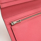 Hermes Bearn Souffle Wallet Bifold Epsom Rose Azalea — view 6