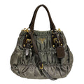 Prada Gathered Bag Tessuto Golf Handbag Nylon Leather