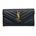 Saint Laurent Cassandra Matelasse Large Flap Wallet Calfskin