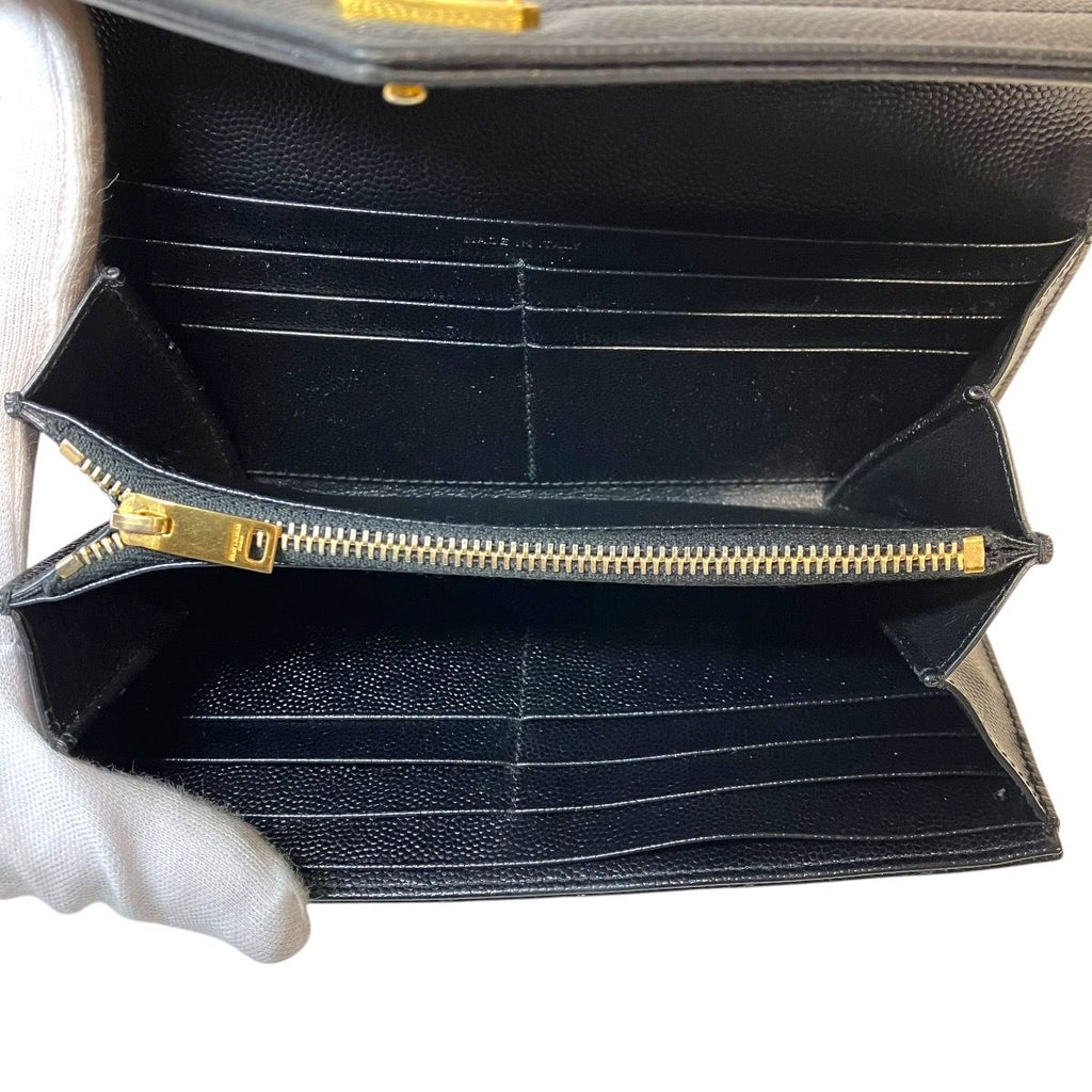 Saint Laurent Cassandra Matelasse Large Flap Wallet Calfskin — view 3