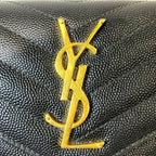 Saint Laurent Cassandra Matelasse Large Flap Wallet Calfskin — view 9