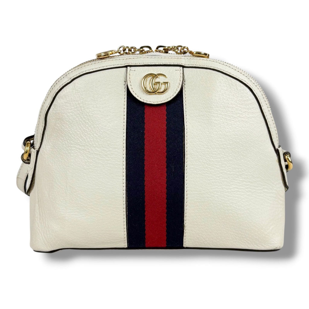Gucci Ophidia Sherry Line Mini Shoulder Bag Crossbody Pochette Leather White — view 3
