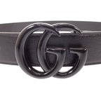 Gucci GG Marmont Slim Monochrome 75 Belt Leather Black — view 6