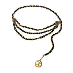 Chanel E8 CC Logo Chain Belt Black Gold