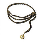 Chanel E8 CC Logo Chain Belt Black Gold — view 2