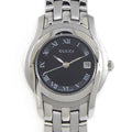 Gucci Watch Class Date Roman Index Black Dial SS Quartz Analog