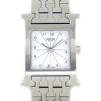 Hermes Watch Square White Dial SS Quartz Analog