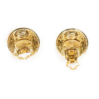 Chanel CC Logo Round Clip Type Earrings Gold Plated — view 3
