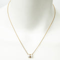 Hermes Mini Pop Pendant Necklace White Gold Plated