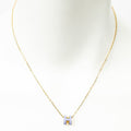 Hermes Mini Pop Pendant Necklace Purple Gold Plated
