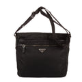 Prada Messenger Nylon Fabric a with Black Saffiano Leather