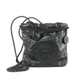 Chanel Ten 22 Mini 2-Way Chain Shoulder Bag Gray Black