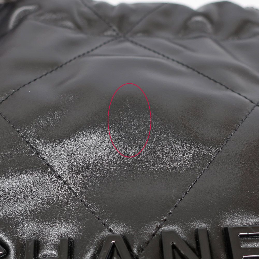 Chanel Ten 22 Mini 2-Way Chain Shoulder Bag Gray Black — view 6