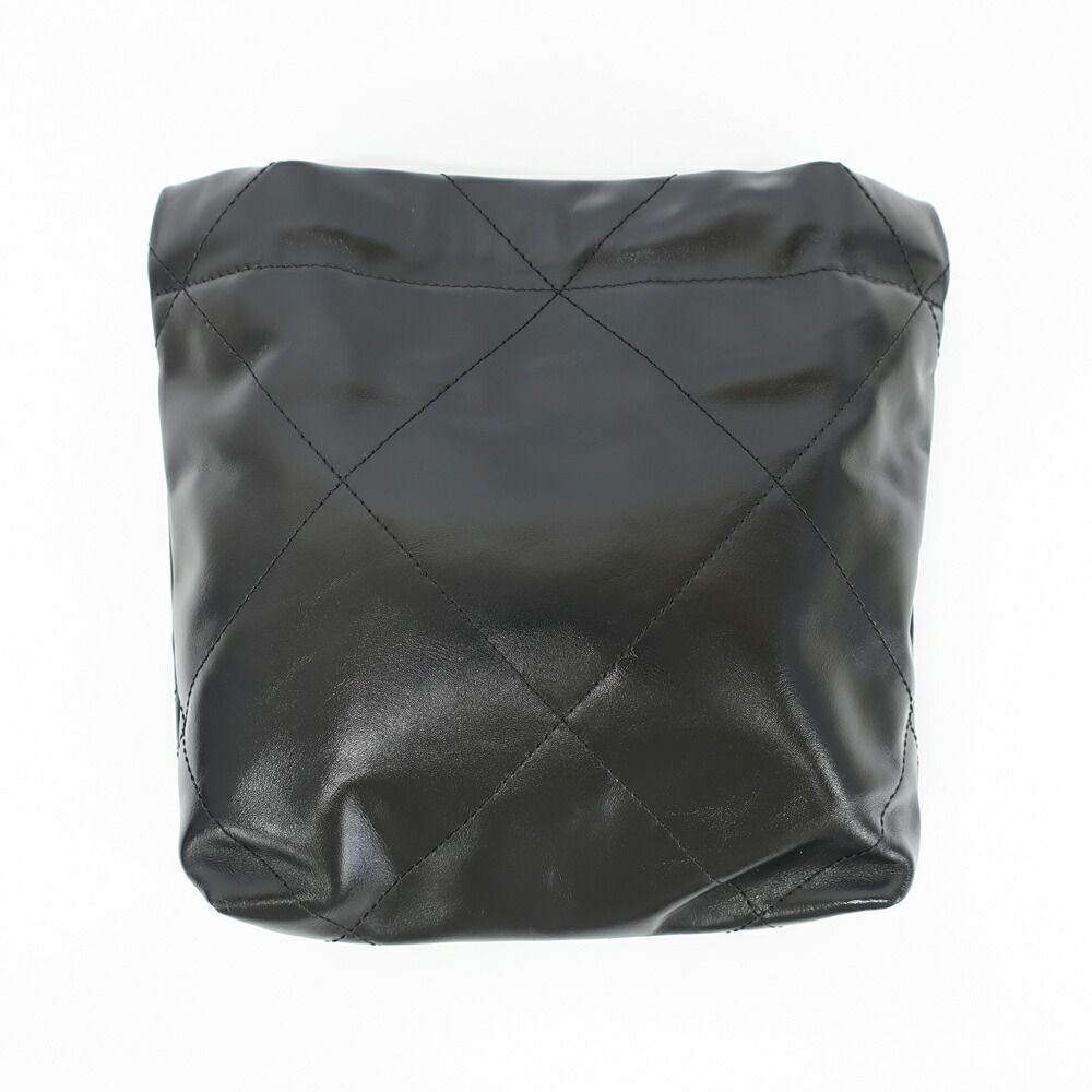 Chanel Ten 22 Mini 2-Way Chain Shoulder Bag Gray Black — view 2