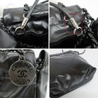 Chanel Ten 22 Mini 2-Way Chain Shoulder Bag Gray Black — view 7