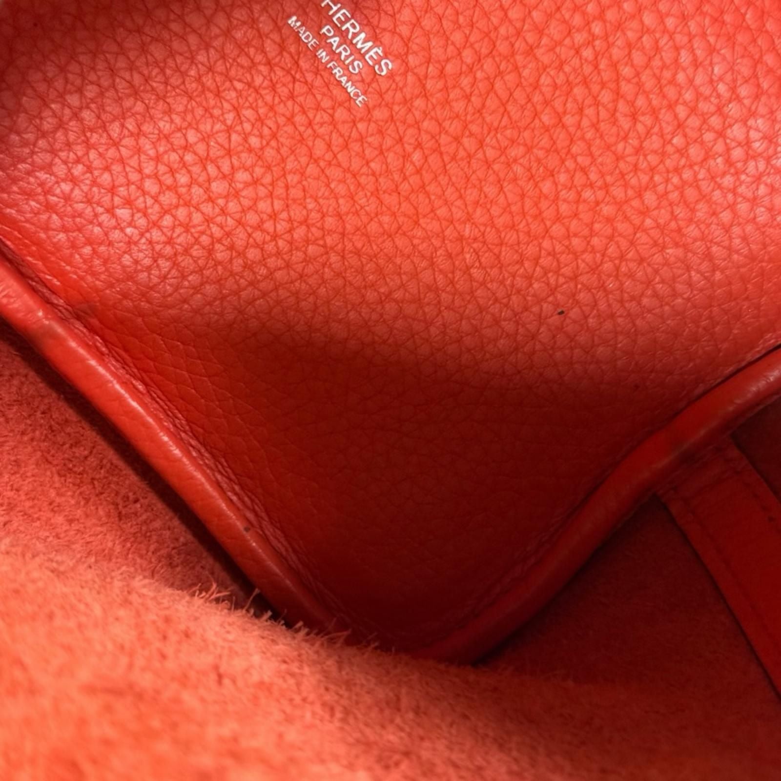 Hermes Picotin Lock PM Handbag Taurillon Clemence Orange — view 7