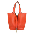 Hermes Picotin Lock PM Handbag Taurillon Clemence Orange