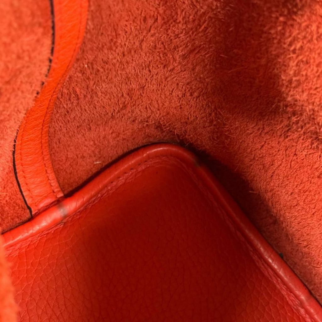 Hermes Picotin Lock PM Handbag Taurillon Clemence Orange — view 8
