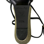 Louis Vuitton Sandals 35.5 Black Gold Leather — view 6