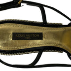 Louis Vuitton Sandals 35.5 Black Gold Leather — view 5