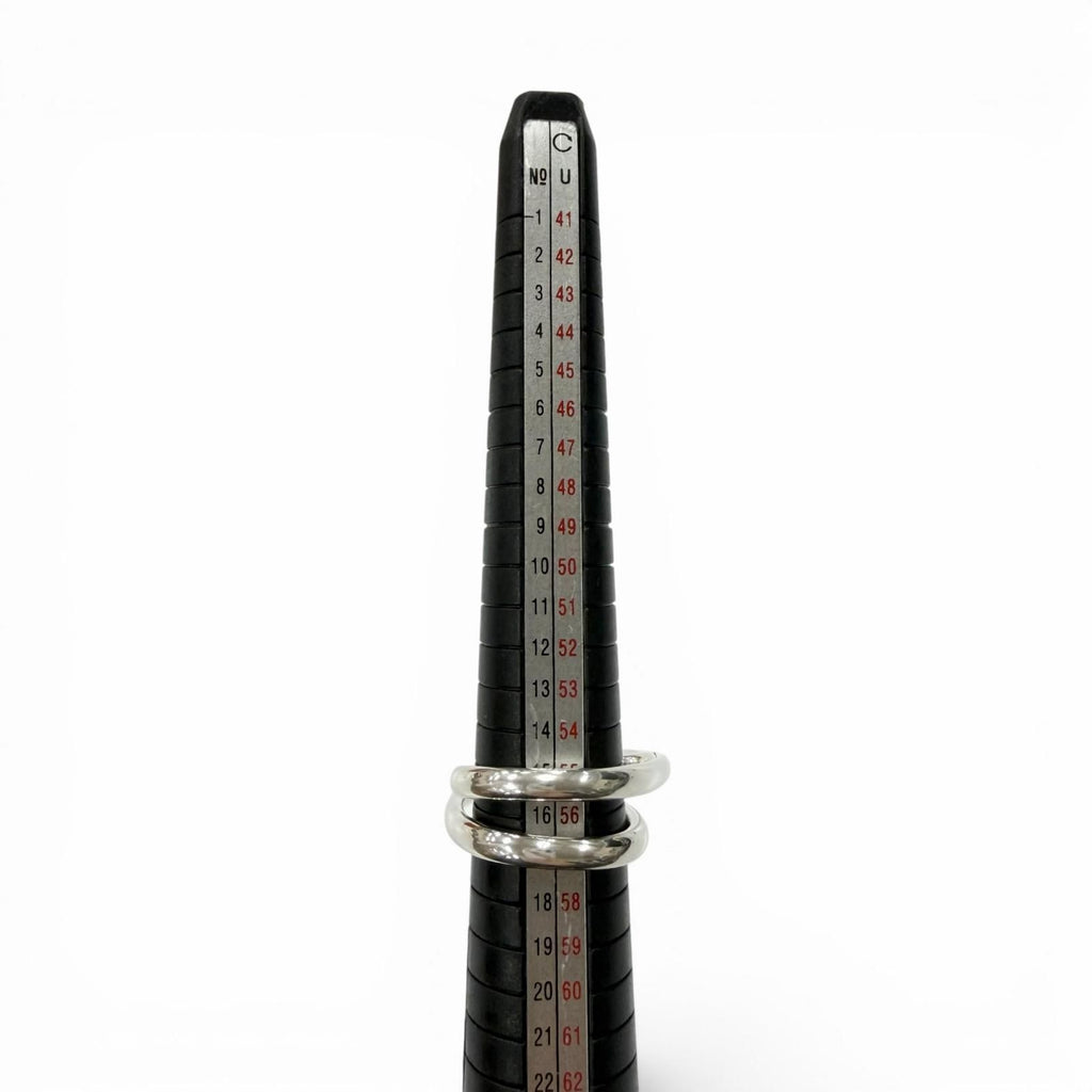 Hermes Chaine D'ancre Punk Triple Ring Silver