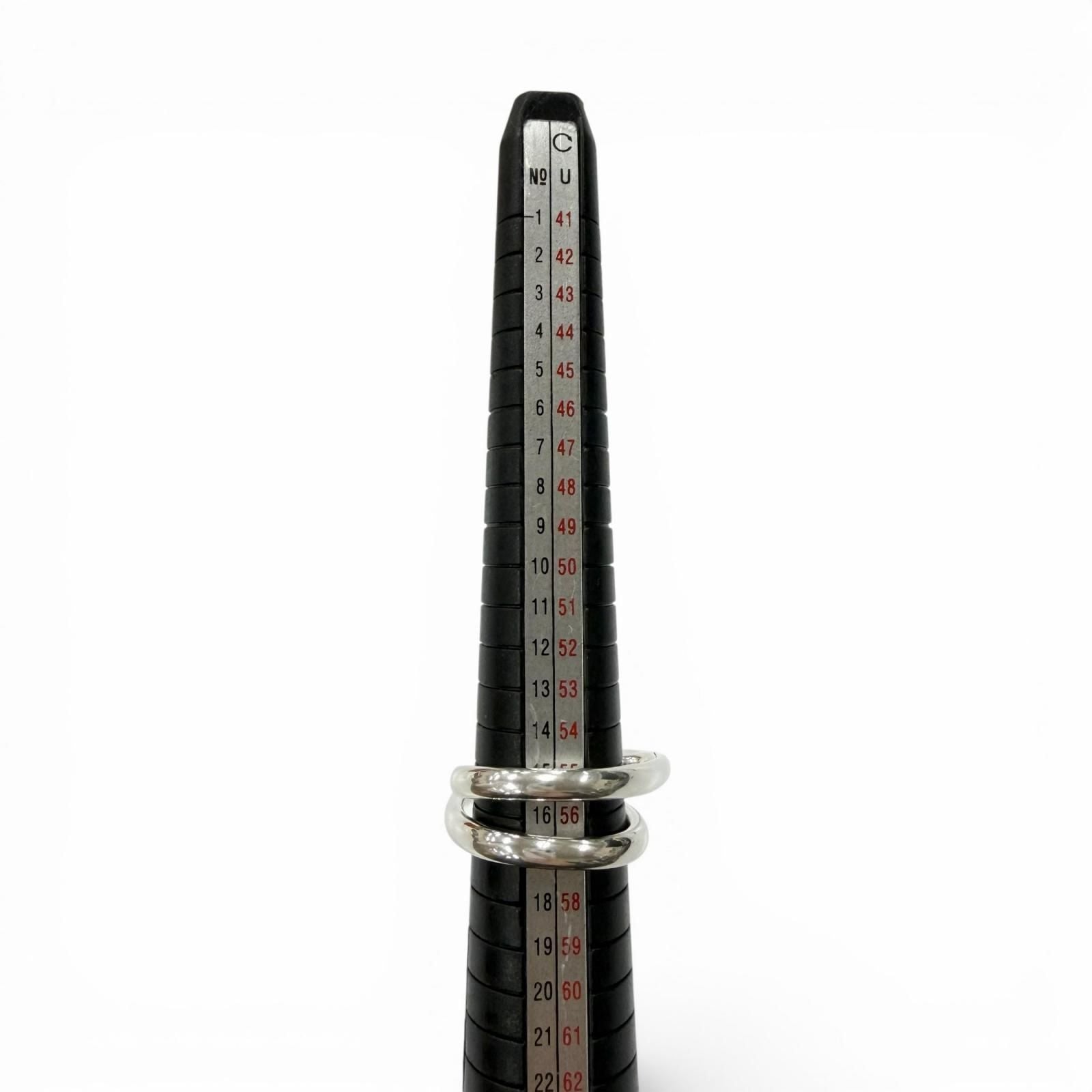 Hermes Chaine D'ancre Punk Triple Ring Silver