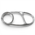 Hermes Chaine D'ancre Punk Triple Ring Silver