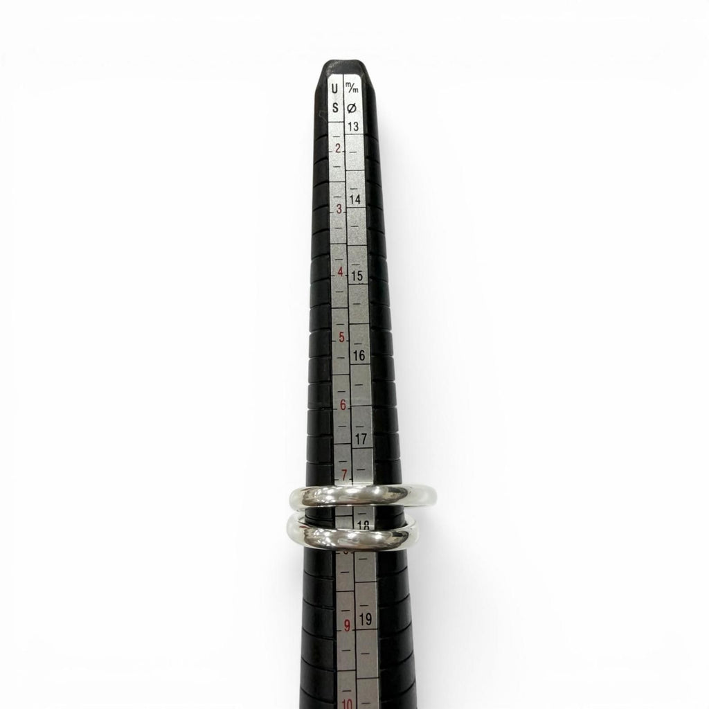 Hermes Chaine D'ancre Punk Triple Ring Silver