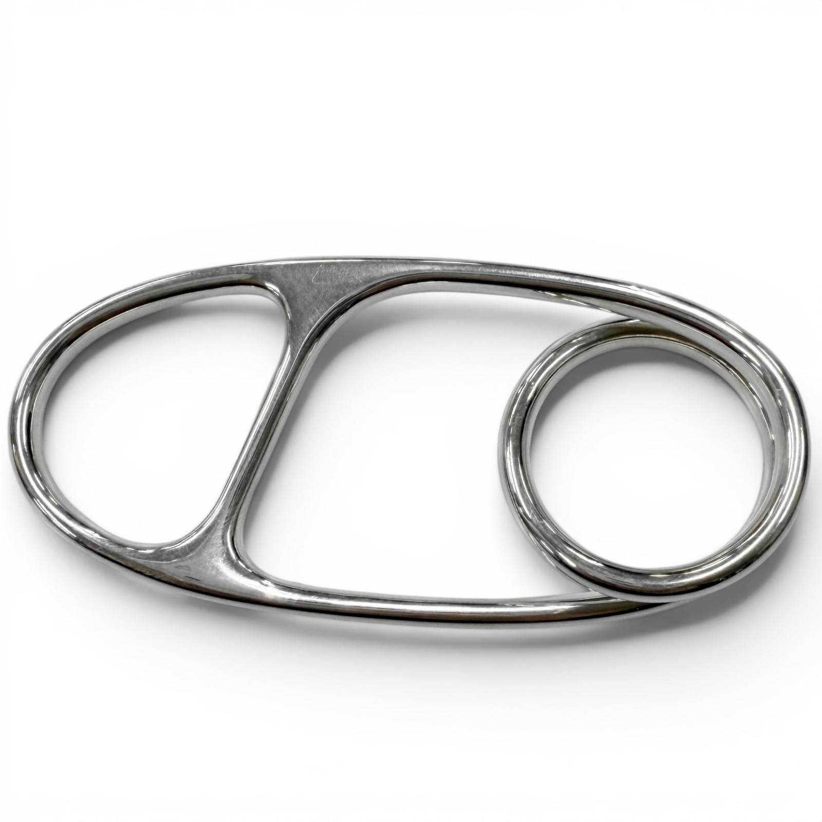Hermes Chaine D'ancre Punk Triple Ring Silver