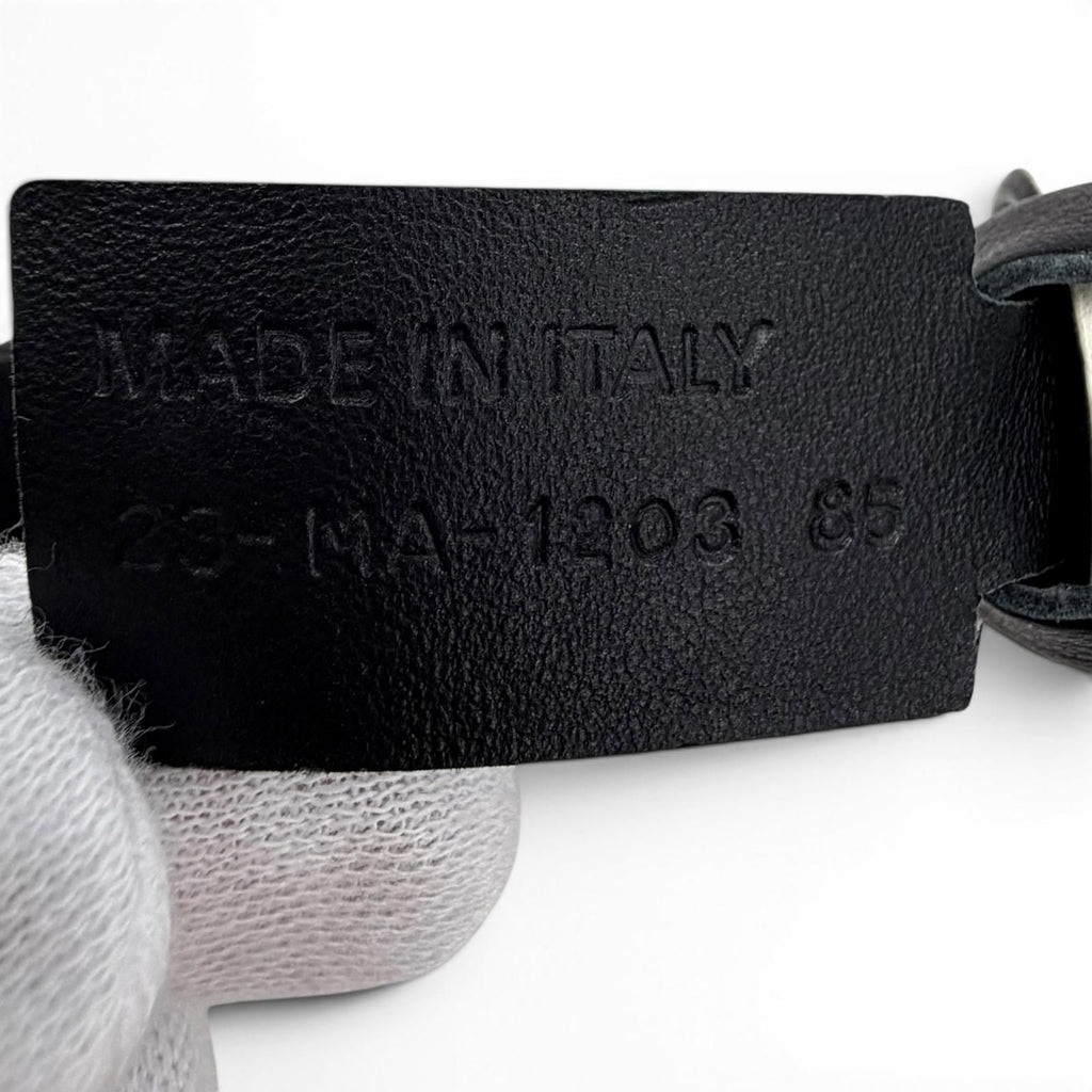 Dior Reversible CD Logo Buckle Leather Belt Black White Gold 85 — view 7
