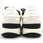 Chanel Leather Suede CC Logo Sneakers Ivory Black — view 6