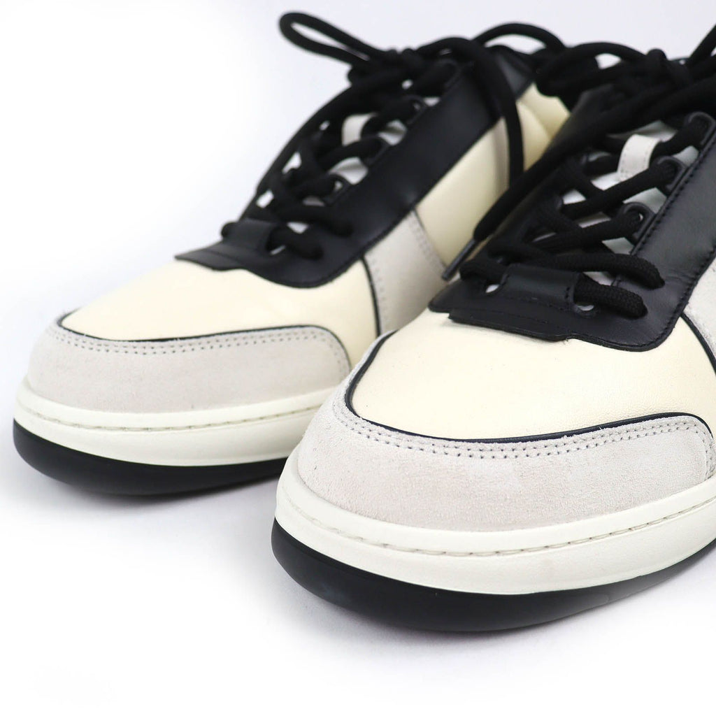 Chanel Leather Suede CC Logo Sneakers Ivory Black — view 5
