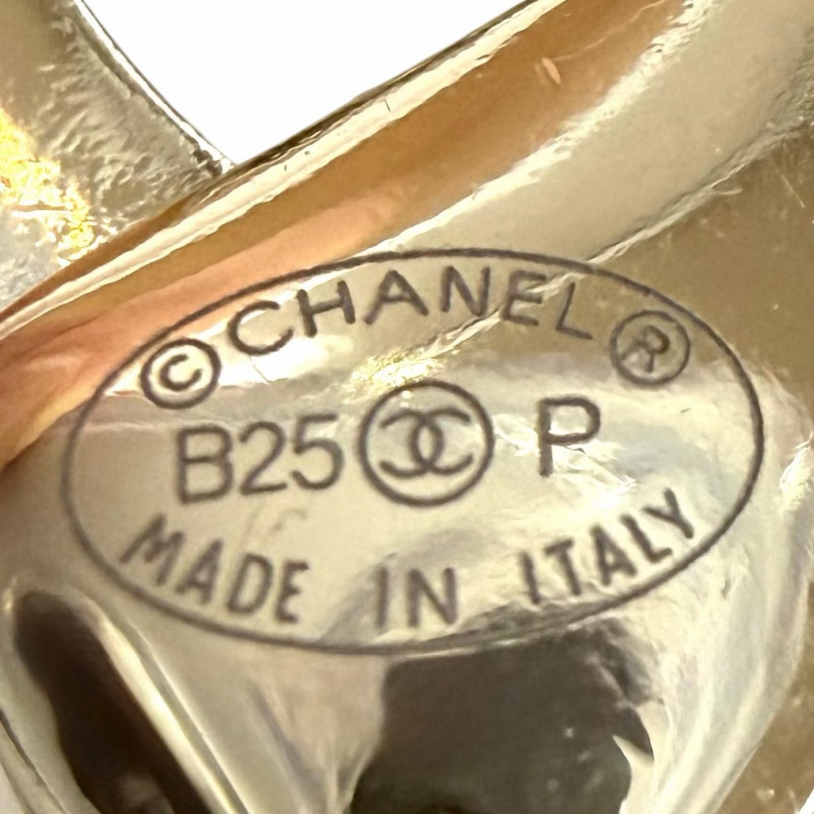 Chanel CC Logo Double Chain Necklace Blue Gold — view 7