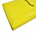 Hermes Bearn Souffle Verso Veau Epsom Lime Terbatue Bicolor Silver Wallet — view 5