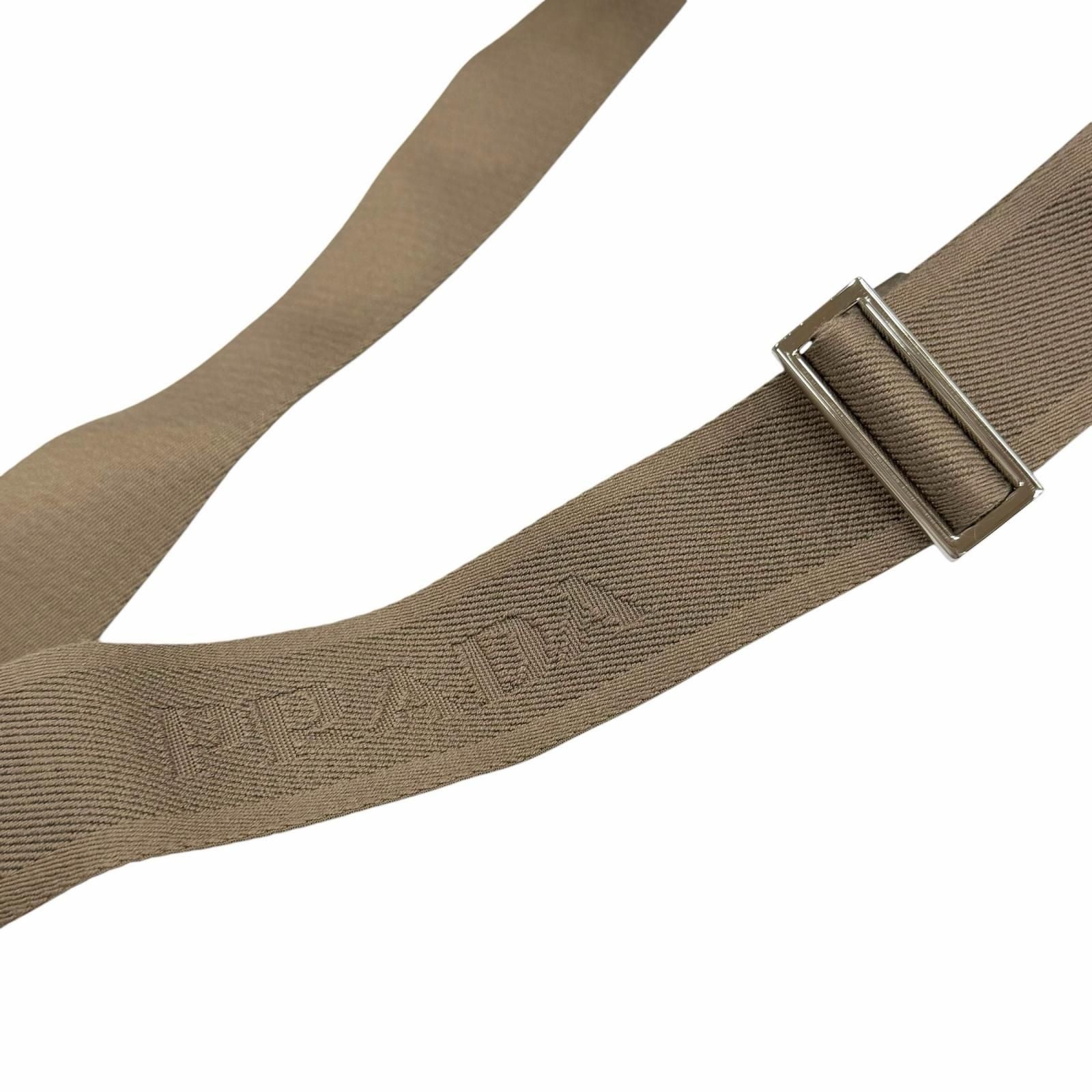 Prada Triangle Logo with Trick Charm Vitello Daino Leather Shoulder Bag Gray — view 7