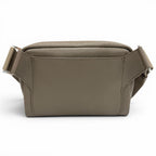Prada Triangle Logo with Trick Charm Vitello Daino Leather Shoulder Bag Gray — view 3