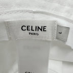 Celine Cotton 100% Logo Print Hat Bucket Hat White — view 7