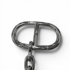 Hermes Logo Chaine D'ancre Bag Charm Key Holder Key Ring Silver Swiss — view 2