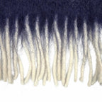 Loewe Mohair Wool Blend Leather Anagram Logo Patch Border Pattern Fringe Scarf — view 4
